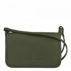 Longchamp Le Foulonné Geldbörse Damen Khaki | 759TEXLSJ