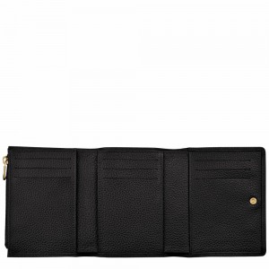 Longchamp Le Foulonné Geldbörse Damen Schwarz | 415CPFLBX