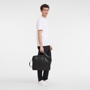 Longchamp Le Foulonné M Aktentasche Herren Schwarz | 138RIWVZE