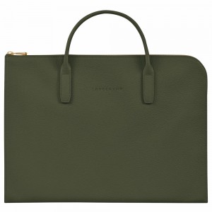 Longchamp Le Foulonné S Aktentasche Herren Khaki | 369IRWNUM