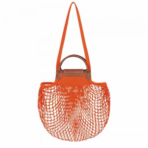 Longchamp Le Pliage Filet L Mesh Bags Handtasche Damen Orange | 468YSXGJO