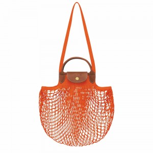 Longchamp Le Pliage Filet L Mesh Bags Schultertasche Damen Orange | 174WSDMGN