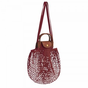 Longchamp Le Pliage Filet L Mesh Bags Schultertasche Damen Weiß | 178TRZNOF