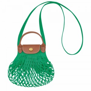 Longchamp Le Pliage Filet XS Mesh Bags Umhängetasche Damen Grün | 072CLTJHR