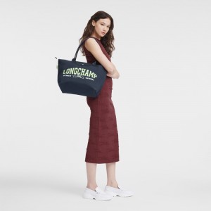 Longchamp Le Pliage L Schultertasche Damen Navy | 734NAVELS