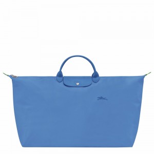 Longchamp Le Pliage M Reisetasche Damen Blau | 813TLHEUF