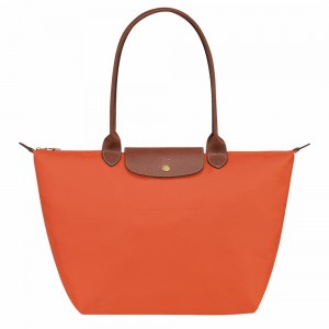 Longchamp Le Pliage Original L Schultertasche Damen Orange | 346JEIXZQ