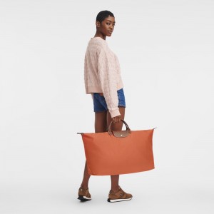 Longchamp Le Pliage Original M Reisetasche Damen Orange | 572GUQWAJ