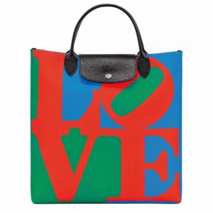 Longchamp Longchamp x Robert Indiana L Handtasche Damen Rot Navy | 231MZPRIJ