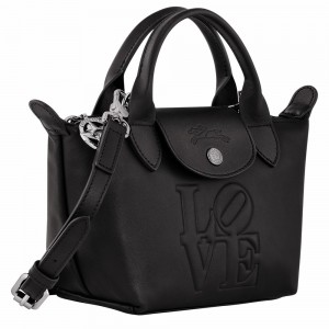 Longchamp Longchamp x Robert Indiana XS Handtasche Herren Schwarz | 529DBFKSC