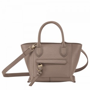 Longchamp Mailbox S Handtasche Damen Grau Braun | 803CONQIJ