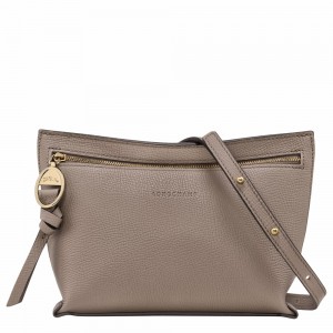 Longchamp Mailbox XS Umhängetasche Damen Grau Braun | 047QUXFKC