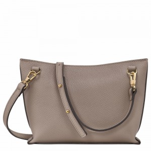 Longchamp Mailbox XS Umhängetasche Damen Grau Braun | 976THJLIG