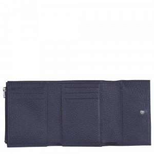 Longchamp Roseau Essential Compact Geldbörse Damen Navy | 517VKJSCE