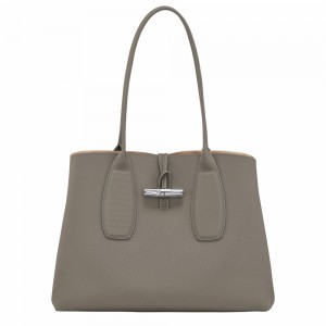 Longchamp Roseau L Schultertasche Damen Schwarz | 703IGPRTV