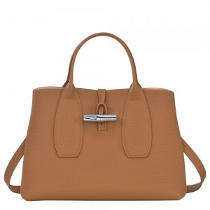 Longchamp Roseau M Handtasche Damen Beige | 925YPMKFE