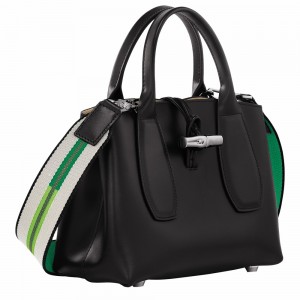 Longchamp Roseau S Handtasche Damen Schwarz | 253OJRPQV