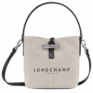 Longchamp Roseau XS Bucket Tasche Damen Navy Weiß | 478FDJVCX