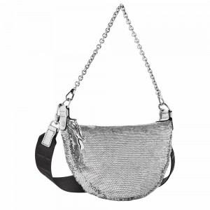 Longchamp Smile S Umhängetasche Damen Silber | 917KPGTSC