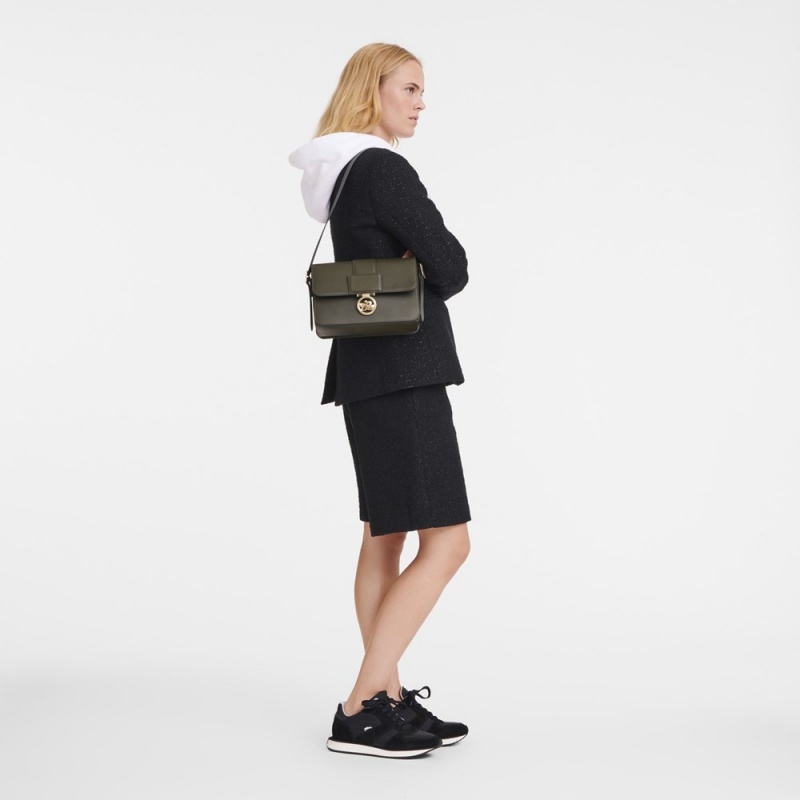 Longchamp Box-Trot M Umhängetasche Damen Khaki | 839YJXUDC