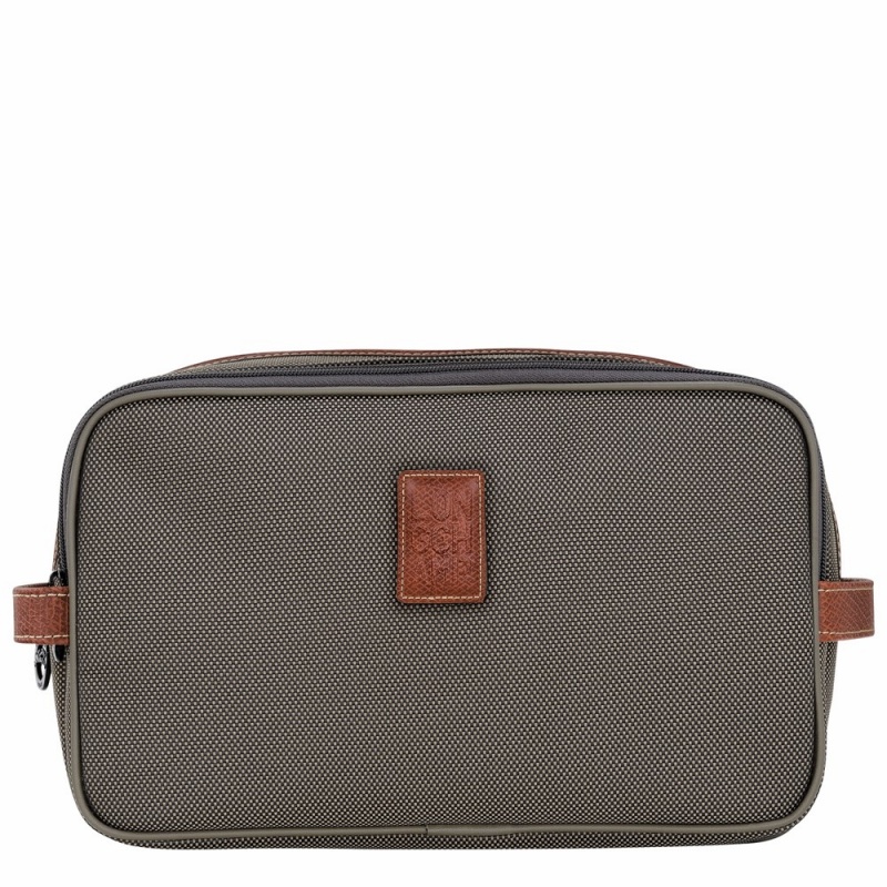 Longchamp Boxford Kulturbeutel Herren Braun | 342TIYDCJ