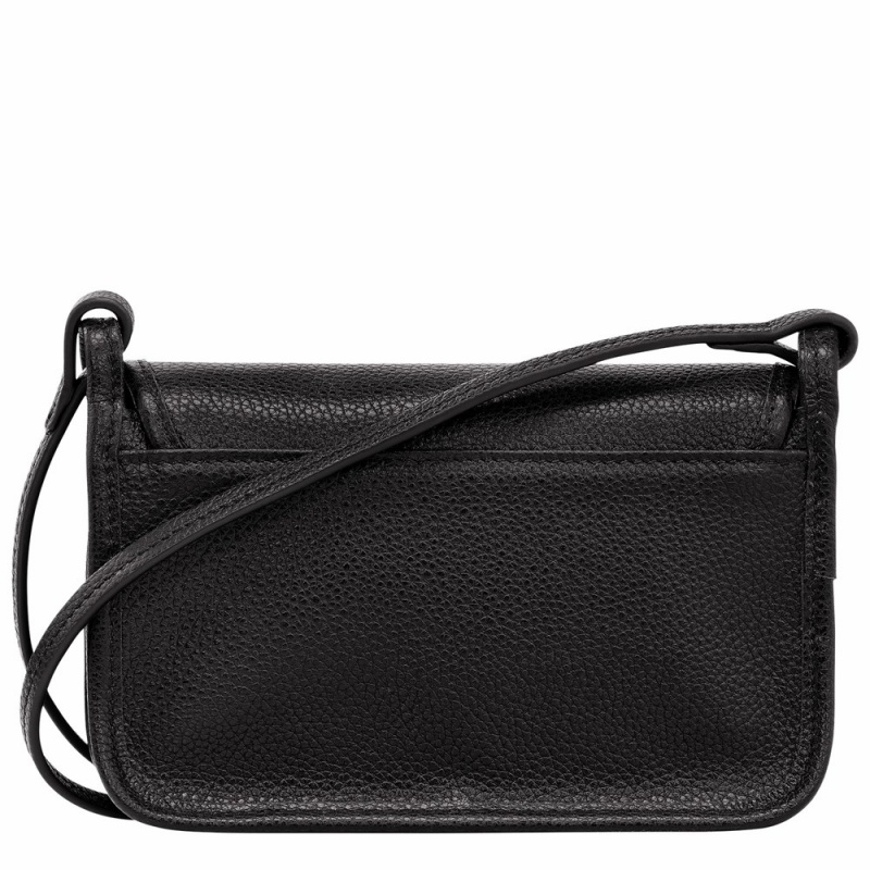 Longchamp Le Foulonné Geldbörse Damen Schwarz | 546LTWBYE