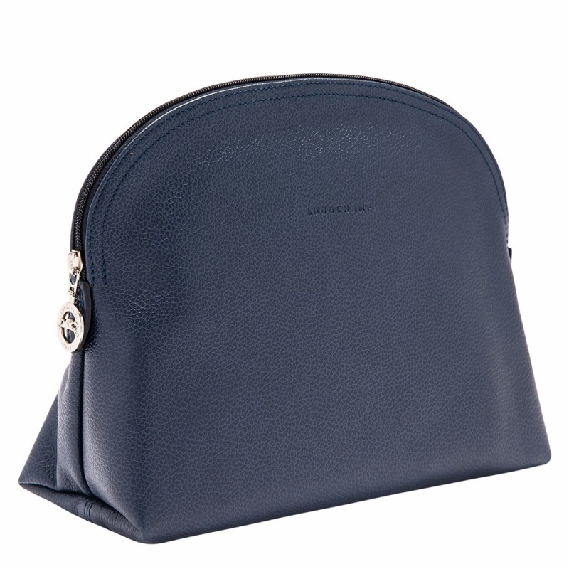 Longchamp Le Foulonné Kulturbeutel Herren Navy | 890YQXGEJ