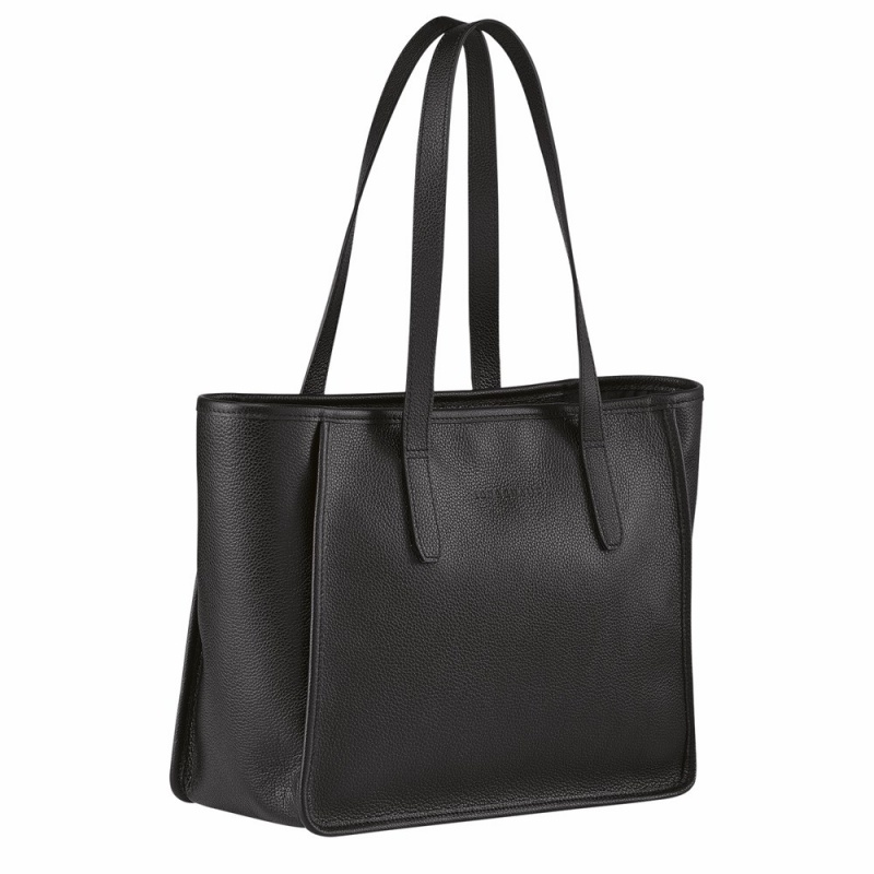 Longchamp Le Foulonné L Schultertasche Damen Schwarz | 274SIFZTM