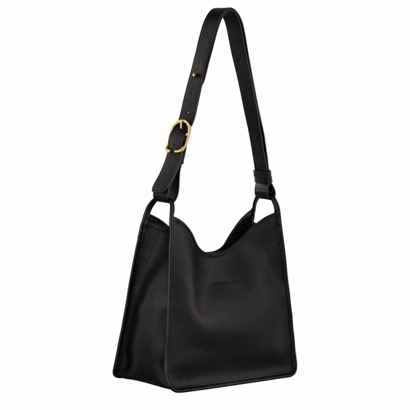 Longchamp Le Foulonné M Hobo Tasche Damen Schwarz | 836ZIDYNG