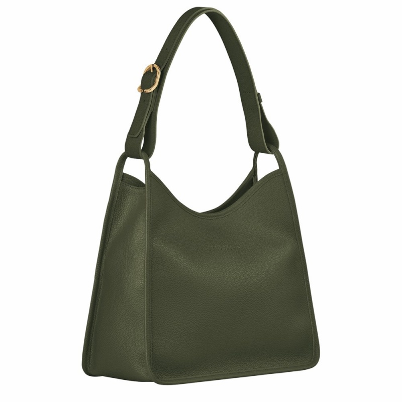 Longchamp Le Foulonné M Hobo Tasche Damen Khaki | 143HLXYUG