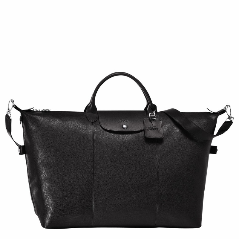 Longchamp Le Foulonné M Reisetasche Herren Schwarz | 618NTHEUC