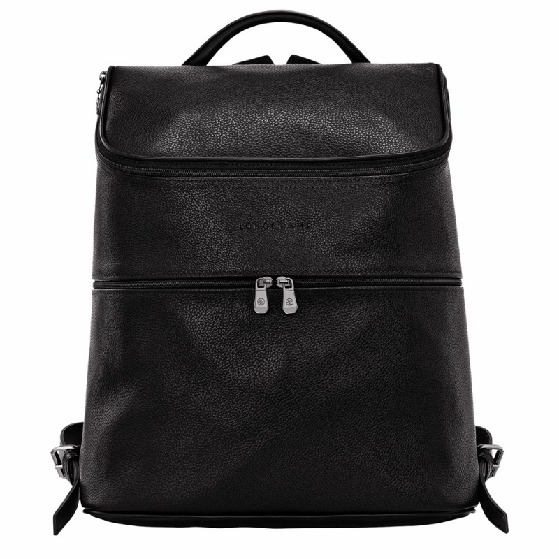 Longchamp Le Foulonné Rucksack Damen Schwarz | 289ISHVNL