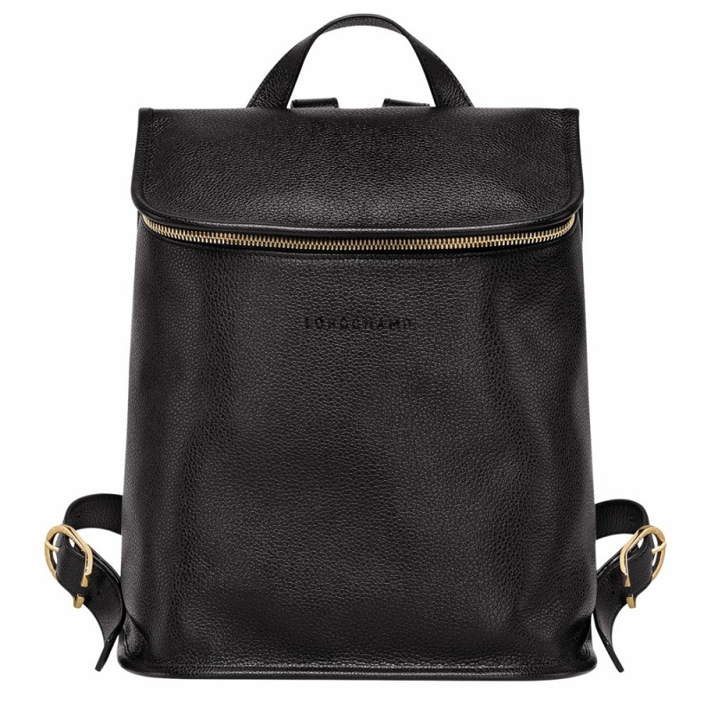 Longchamp Le Foulonné Rucksack Damen Schwarz | 350KGZWPY