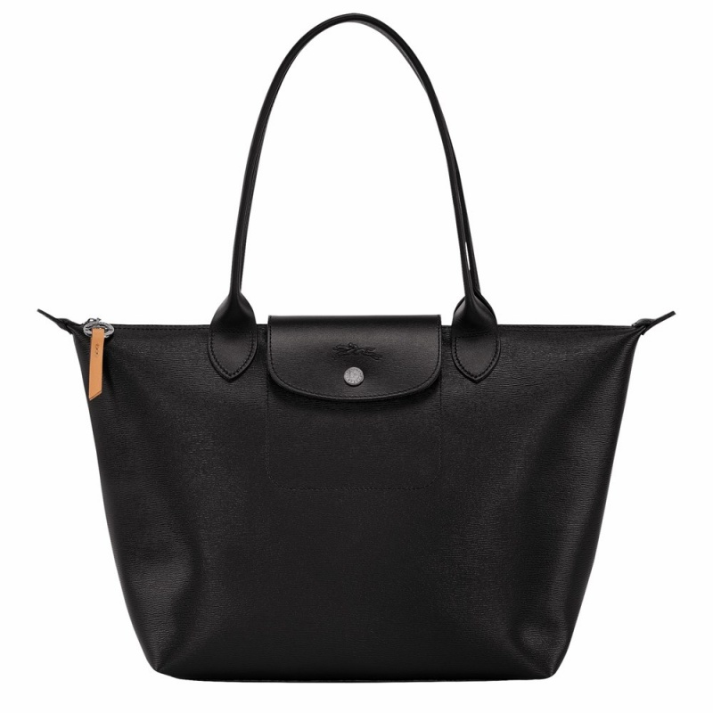 Longchamp Le Pliage City M Schultertasche Damen Schwarz | 912MBXCUL