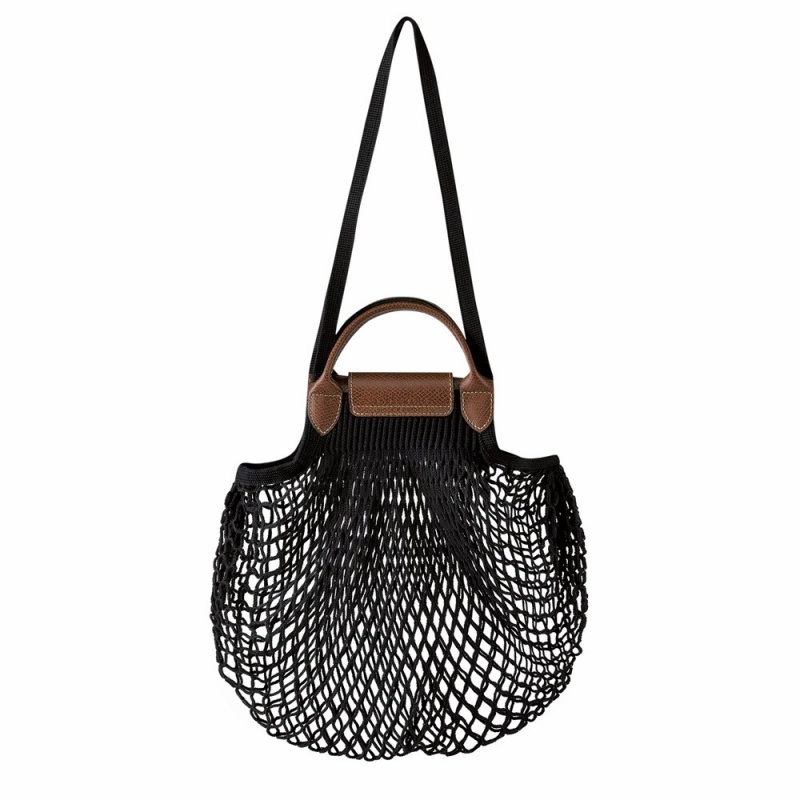 Longchamp Le Pliage Filet L Mesh Bags Handtasche Damen Schwarz | 916OXHRFC