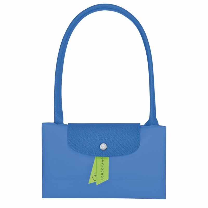 Longchamp Le Pliage L Schultertasche Damen Blau | 549EBUFNA