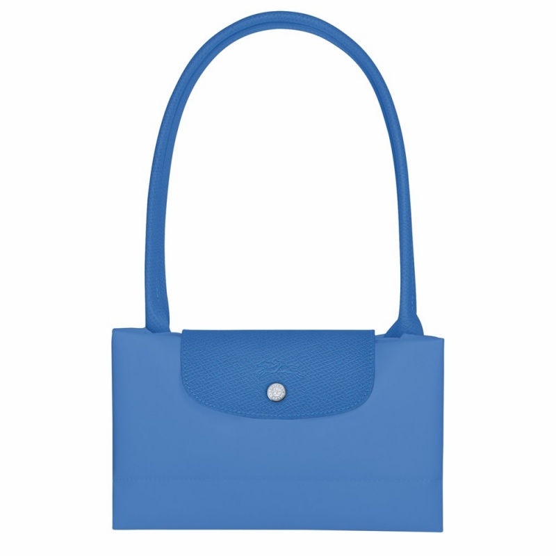 Longchamp Le Pliage L Schultertasche Damen Blau | 549EBUFNA