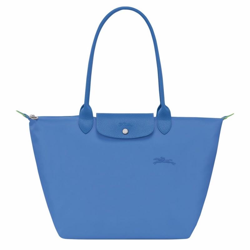 Longchamp Le Pliage L Schultertasche Damen Blau | 549EBUFNA