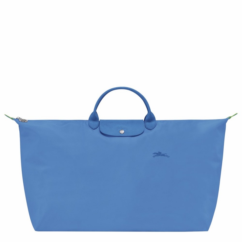 Longchamp Le Pliage M Reisetasche Damen Blau | 813TLHEUF