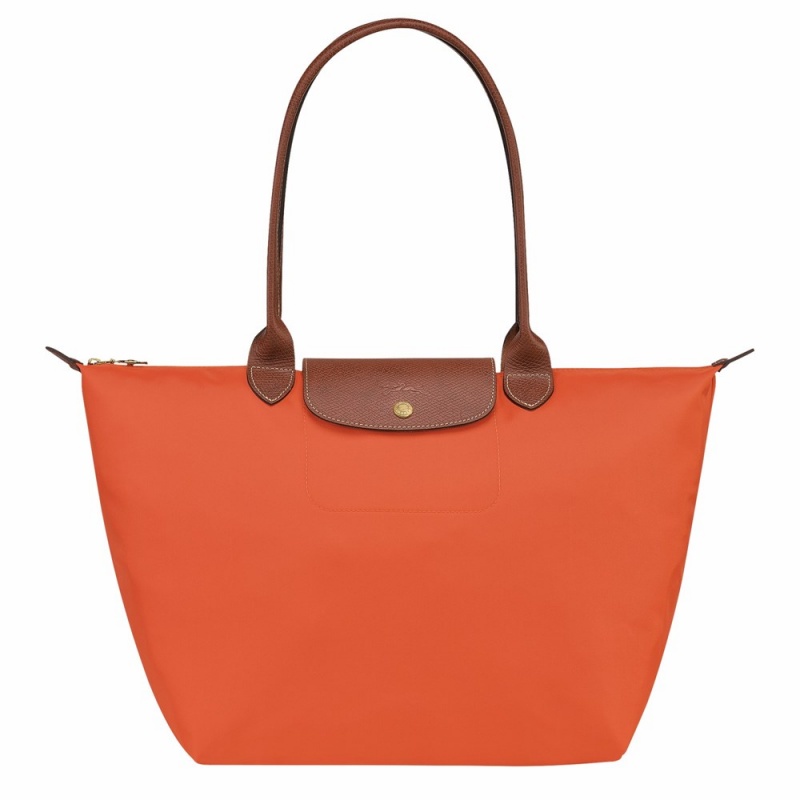 Longchamp Le Pliage Original L Schultertasche Damen Orange | 346JEIXZQ