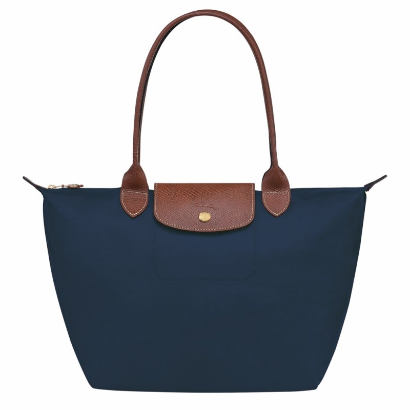 Longchamp Le Pliage Original M Schultertasche Damen Navy | 946BSYRAQ