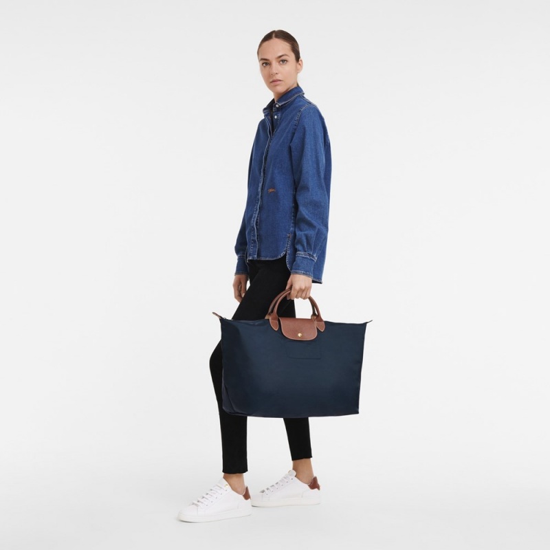 Longchamp Le Pliage Original S Reisetasche Herren Navy | 541APOEJS