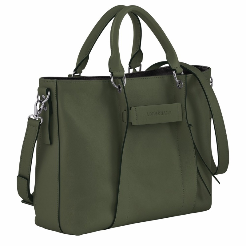 Longchamp Longchamp 3D L Handtasche Damen Khaki | 135ECSAQO