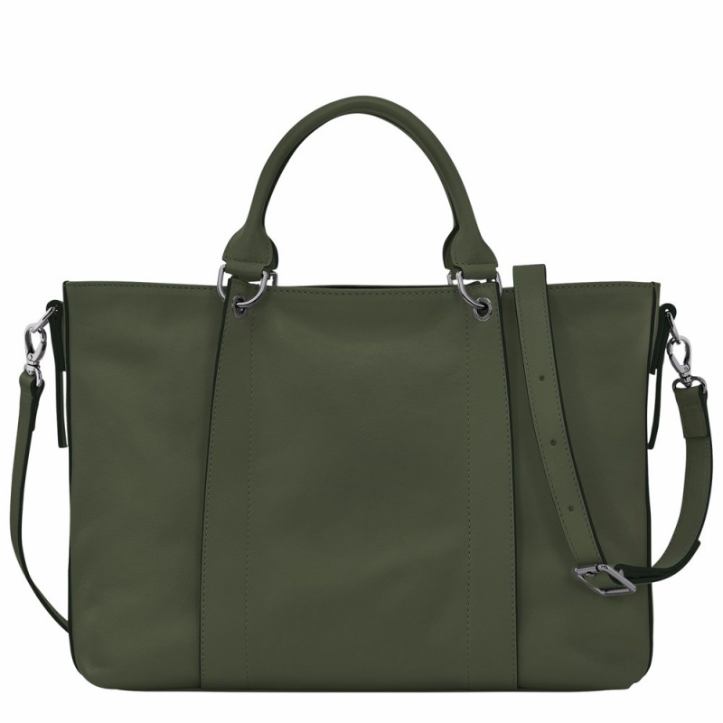 Longchamp Longchamp 3D L Handtasche Damen Khaki | 135ECSAQO