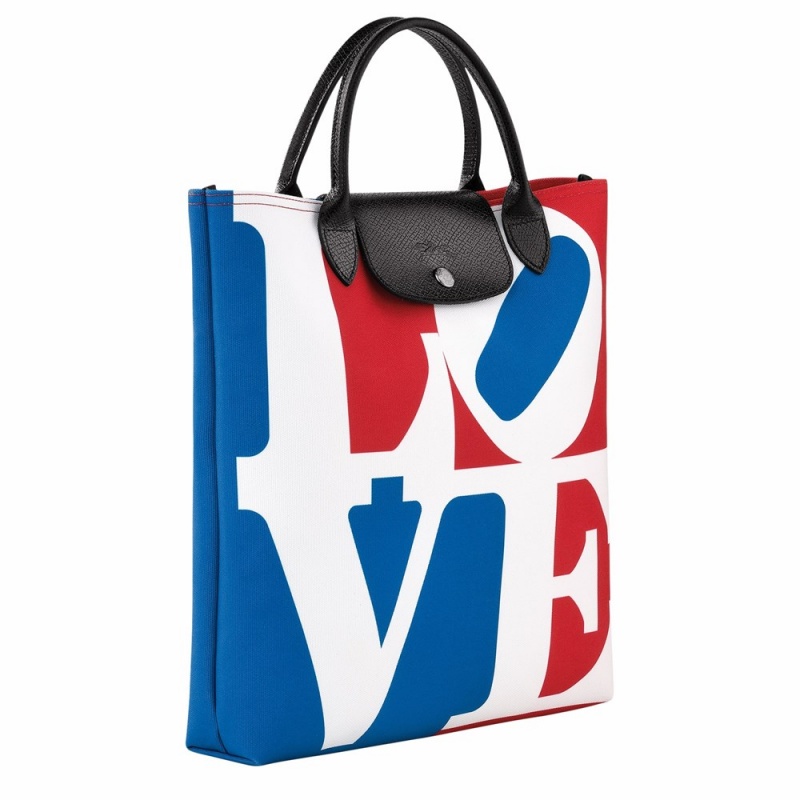 Longchamp Longchamp x Robert Indiana L Handtasche Damen Weiß | 142NIUFJM