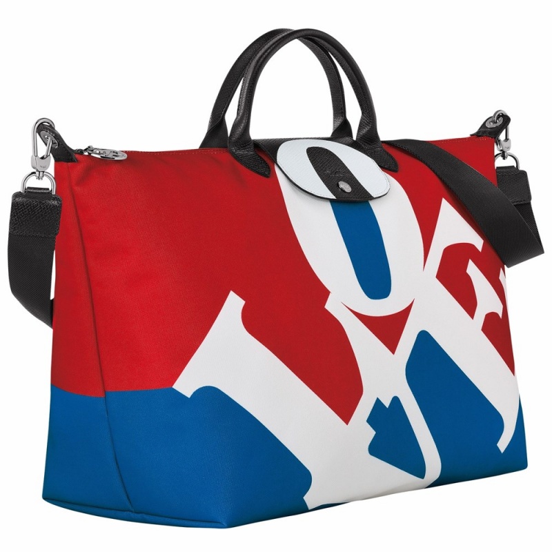 Longchamp Longchamp x Robert Indiana Reisetasche Damen Weiß | 657EZJQLM