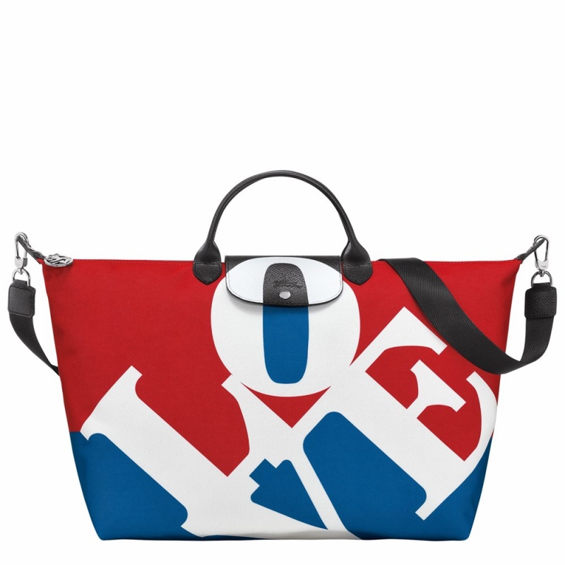 Longchamp Longchamp x Robert Indiana Reisetasche Damen Weiß | 657EZJQLM