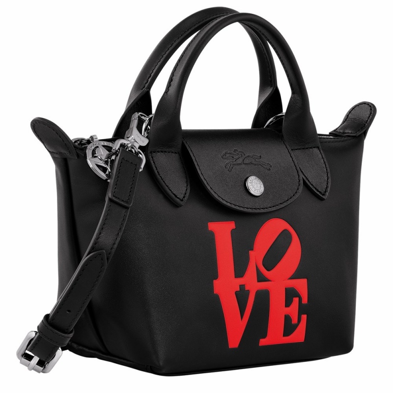 Longchamp Longchamp x Robert Indiana XS Handtasche Damen Schwarz | 684IWGZKR