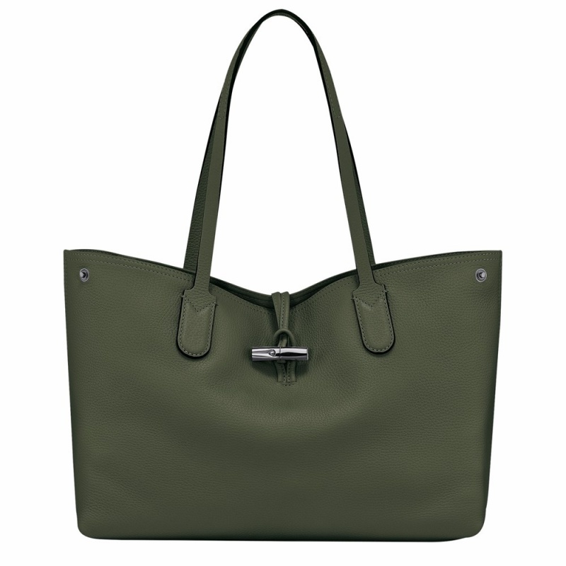 Longchamp Roseau Essential L Tragetaschen Damen Khaki | 750DPMOKY