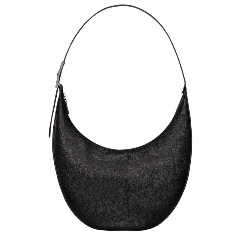 Longchamp Roseau Essential L Umhängetasche Damen Schwarz | 802ZTFUNS